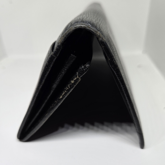 Gucci G Leather long Bifold wallet Black - Picture 8 of 9